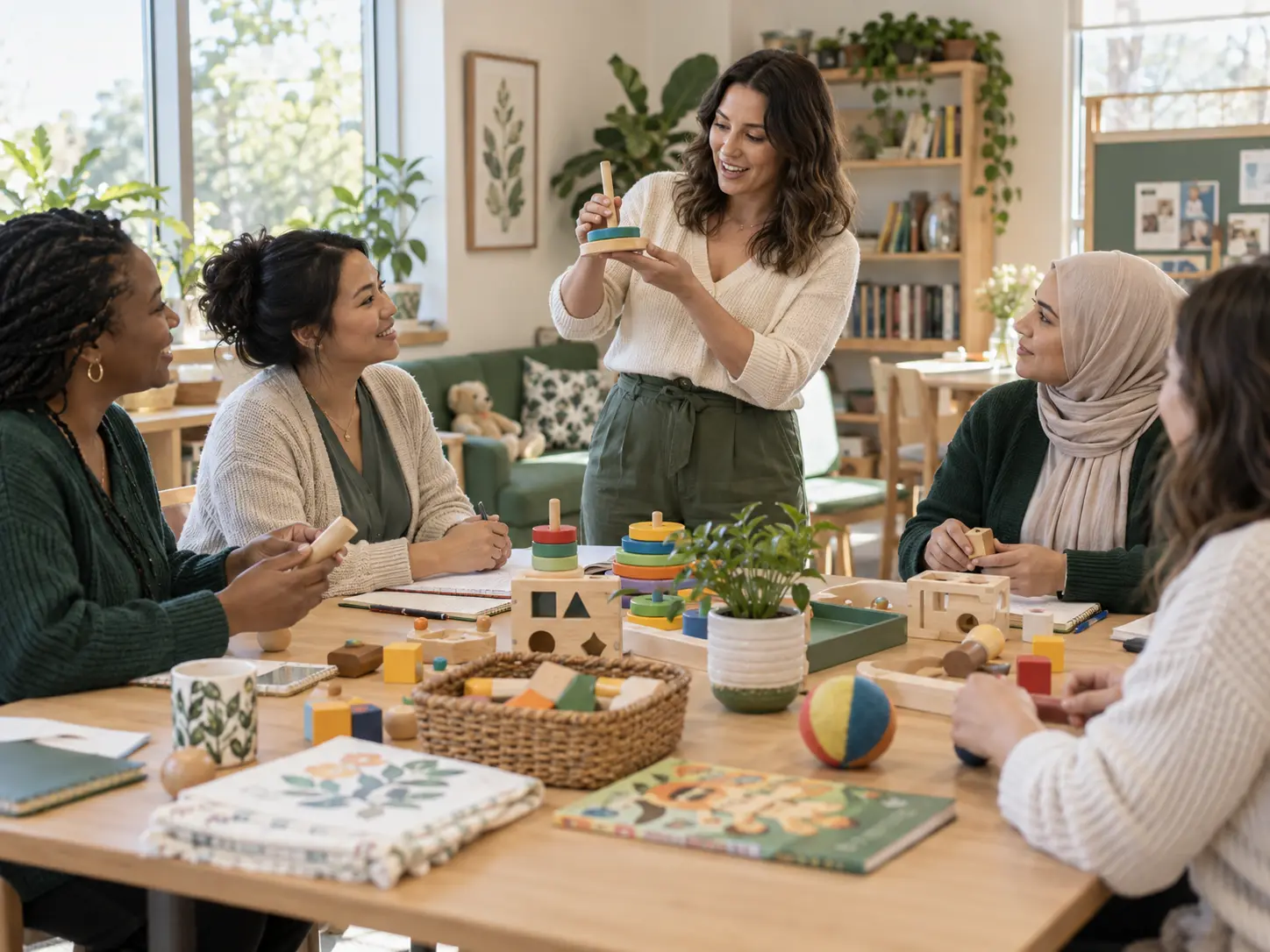 Caregivers participating in an early childhood development training
